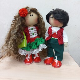 ست عروسک روسی سرچرخشی  طرح یلدا کریسمس و ولنتاینبا لباسهای خوشرنگ و شاد