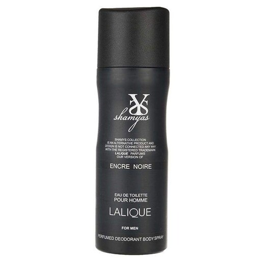 اسپری خوشبوکننده بدن مردانه شمیاس مدل لالیکک مشکی (Lalique Encre Noire) حجم 200 ml