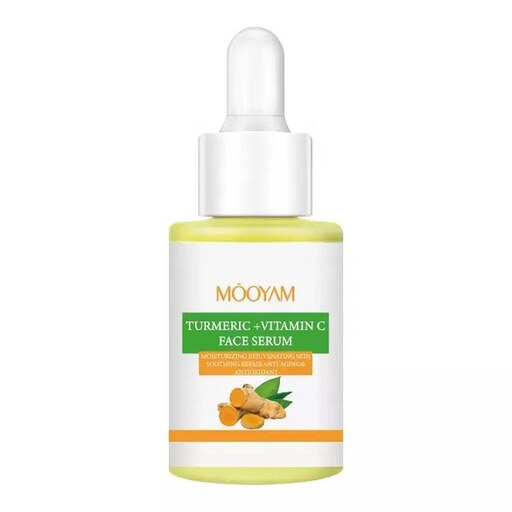 سرم ضد پیری صورت ویتامین سی و زردچوبه مویام حجم 30 میل Turmeric and Vitamin C Face Serum mooyam