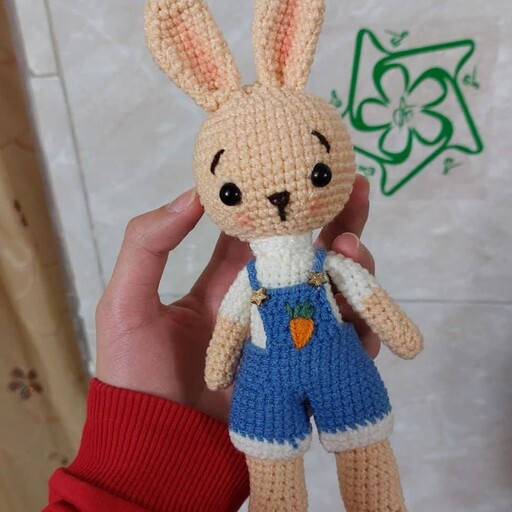 عروسک دستبافت طرح  خرگوش ، اسباب بازی