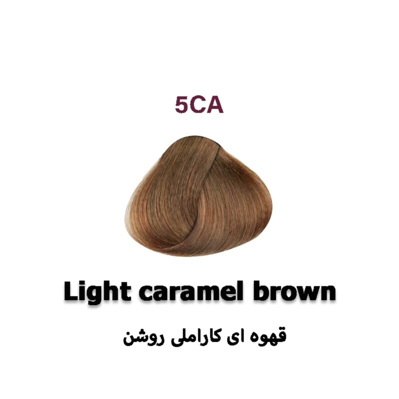 رنگ موی پی هو مدل Caramel شماره 5CA رنگ قهوه ای کاراملی روشن