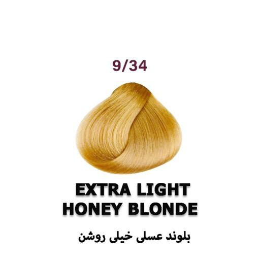 رنگ موی پی هو مدل Honey شماره 9.34 رنگ بلوند عسلی خیلی روشن