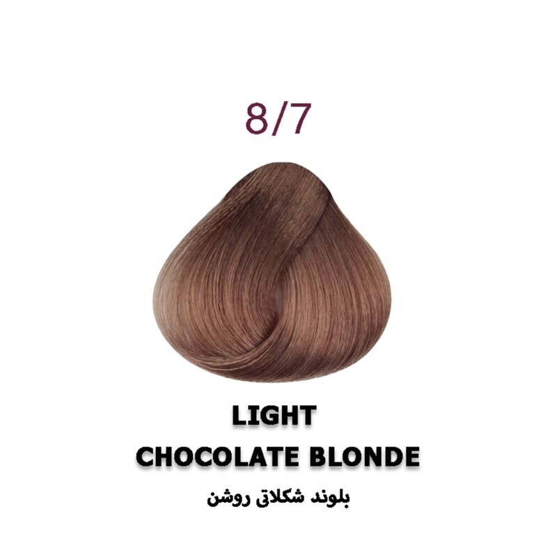 رنگ موی پی هو مدل Chocolate شماره 8.7 رنگ بلوند شکلاتی روشن