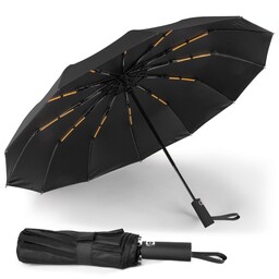 چتر  اتومات 12 فنره دوبل فایبرگلاس مدل uv دار  