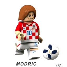 لگو فوتبالی لوکا مودریچ همراه با توپ فوتبال 2