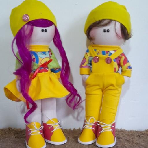 عروسک روسی دختر و پسر هم زوج هم تک قد 35