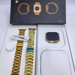 ساعت سری 8 ultra مدل ultra gold فول صفحه 49mm خیلی شیک و لاکچری