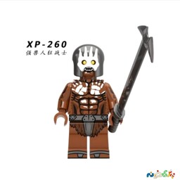 مینی فیگور تکی شخصیت سرباز اورک شمشیر دو سر دار  وارداتی بدون جعبه در فیلم ارباب حلقه ها کد KT1033