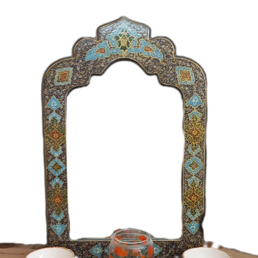 آینه هفت سین ،آینه نقاشی شده در رنگ بندی وطرح دلخواه شما وجنس آینه چوبی