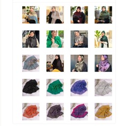 روسری نخ ابریشم بامبو در 14 رنگ  جذاب و زیبا با کیفیت عالی 