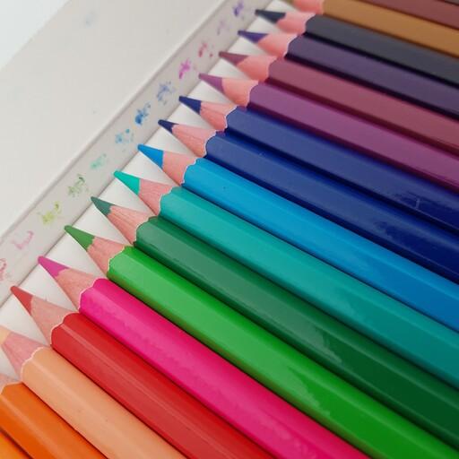مداد رنگی 24 رنگ پیکاسو با رنگ های روشن و نوک نرم با نوک 3،3 میلیمتر