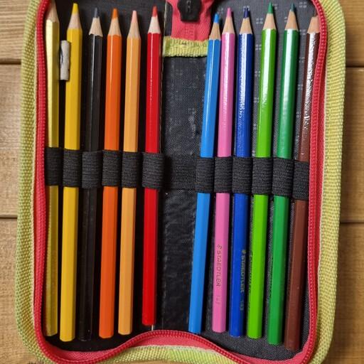 کیف مدادرنگی 12رنگ همراه بامدادرنگی 12 رنگ استدلر مخصوص نقاشی 