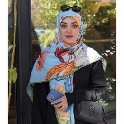 روسری نخی جدید قواره 140 طرح باغ فانتزی ana2985 آنالیا اسکارف با ارسال رایگان 