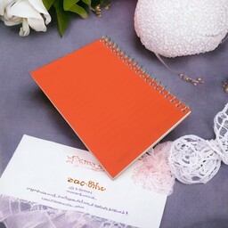 دفترچه یادداشت 50 برگ سیمی طلقی رنگی مدل ساده بسته 1 عددی