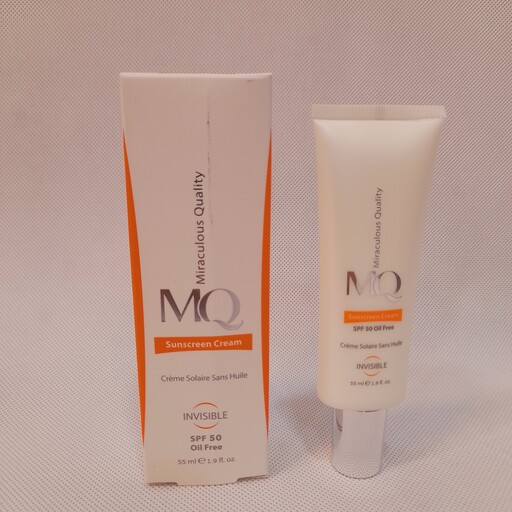 کرم ضدافتاب MQ ام کیو SPF50 اینویزیبل ،بی رنگ 55 میل فاقد چربی اویل فری