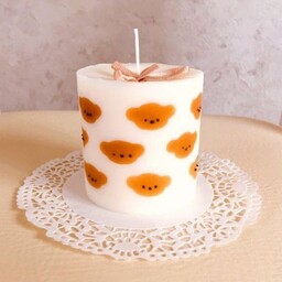 شمع استوانه ای طرح خرس