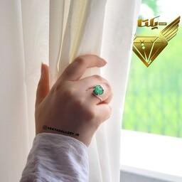 انگشتر نقره زنانه عقیق سبز