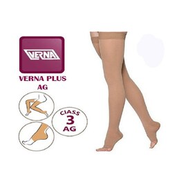 جوراب واریس کلاس فشار 3 ورنا (Verna) پلاس AG با کفه بالای ران سیلیکون دار سایز  3
