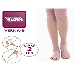  جوراب واریس ورنا معمولی بدون کفه تا زیر زانو verna varicose socks BD سایز S (اسمال)