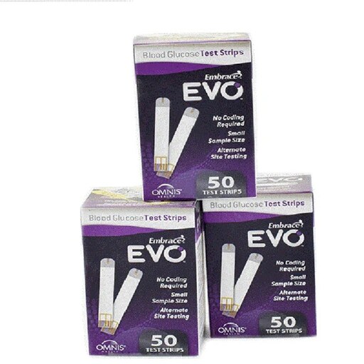 نوار تست قندخون اوو Evo Blood sugar test strip بسته 50 عددی انقضا تا 2025