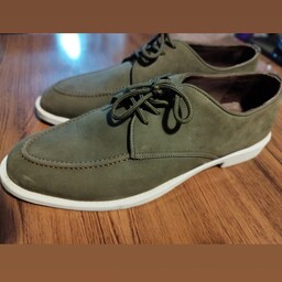 کفش مردانه سبز  لژ سفید تک پاشنه فقط سایز 42  قیمت 880