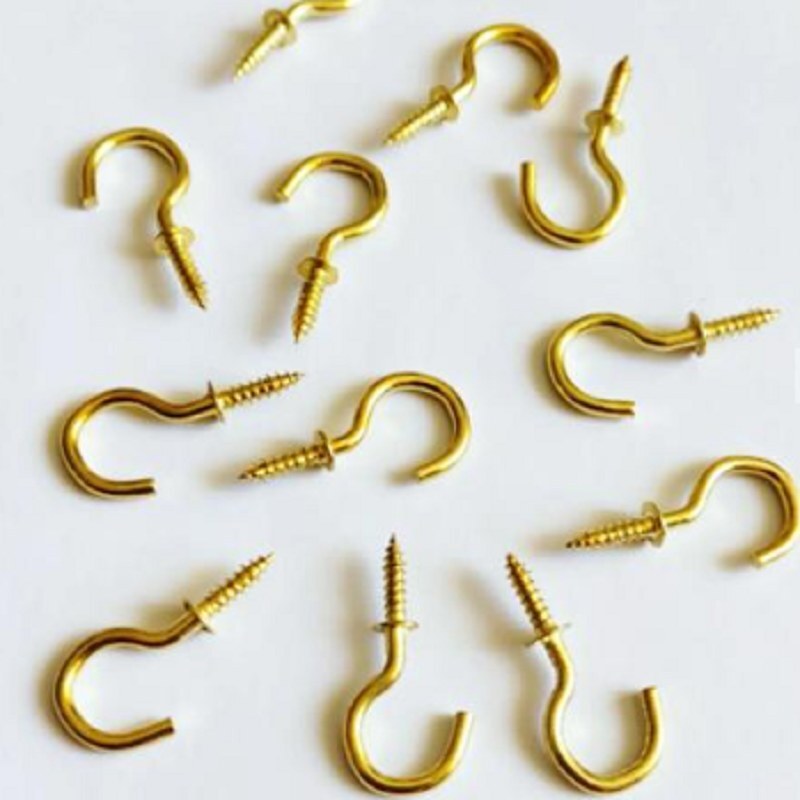    پیچ عصایی طلایی  3 سانتی  ( 1000 عددی) - مناسب تابلوهای رزینی (قلاب جاکلیدی - قلاب طلایی) 