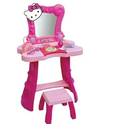 اسباب بازی میز آرایش کودک پایه دار به همراه صندلی ، اسباب بازی دخترانه طرح کیتی