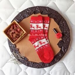 جوراب ساقدار کریسمسی قرمز
