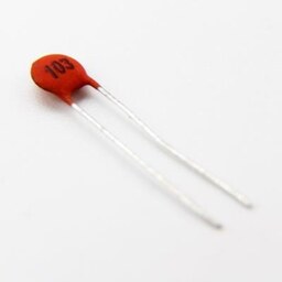 خازن عدسی 10nF-50v (بسته 10 تایی) Ceramic Disc Capacitor