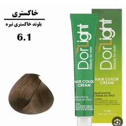 رنگ موی قهوه ای بلوند خاکستری تیره 6.1 دورلایت 100 میل 