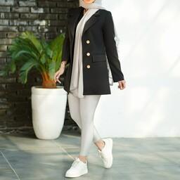 کت تک بلند مازراتی زنانه پرفروش روژان آدینا (سایز 38 تا 48)