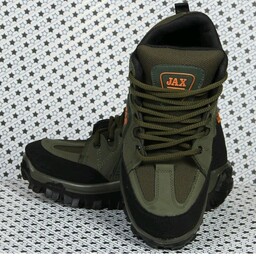 کفش جکس(jax) سایز میانه (36 تا 40) مناسب زمستان و کوهنوردی رنگ مشکی و یشمی