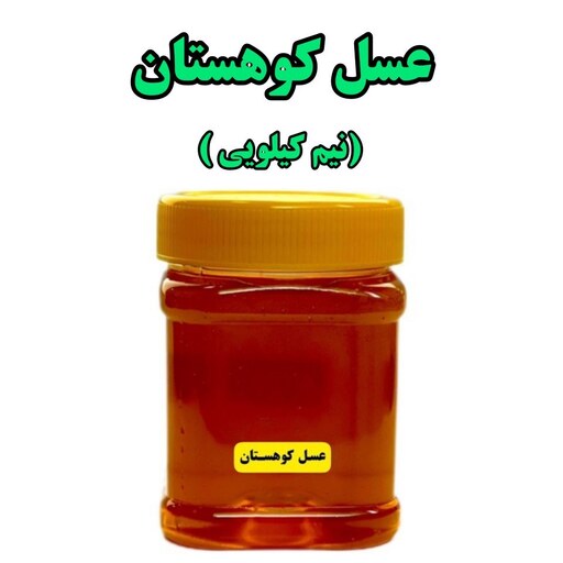 عسل کوهستان ساکارز زیر 2 درصد(نیم کیلویی)