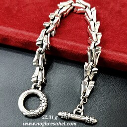 دستبند مردانه نقره فوق العاده خاص عیار 925 ساخت تایلند