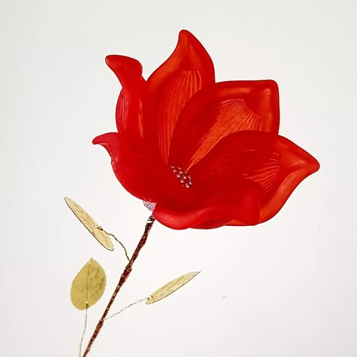  گل مصنوعی کریستالی رز قرمز  سایز بزرگ، قیمت هر شاخه 38500 تومان