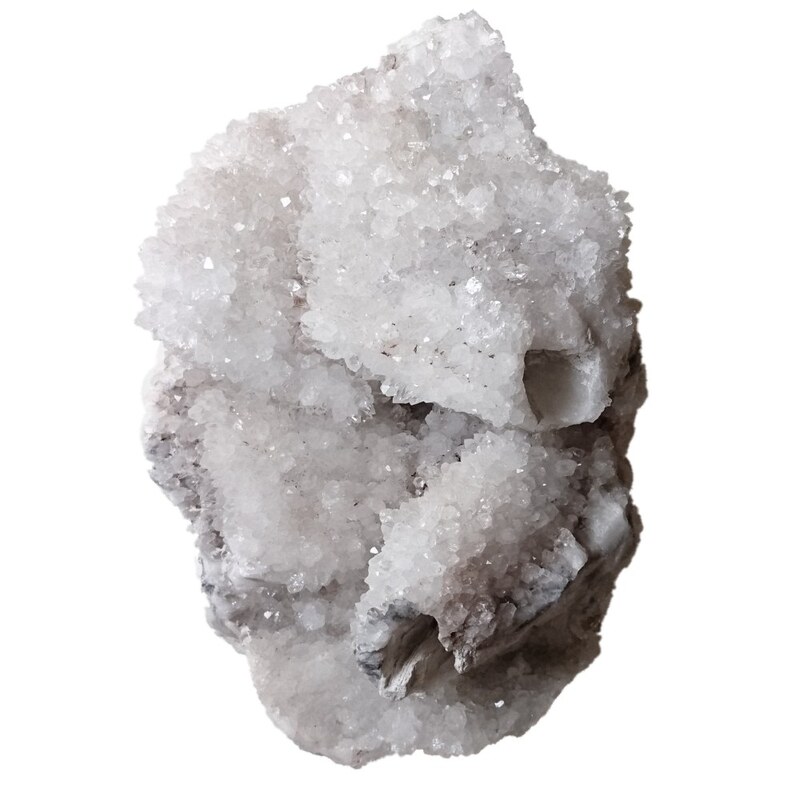سنگ راف کلاستر کوارتز شفاف وارداتی معدنی (کابینت سایز) (وزن حدود 7 کیلوگرم)
