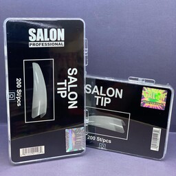 تیپ کاشت ناخن  طبیعی سالن 200 تایی SALON اصل  دارای هلوگرام شرکت SALON 