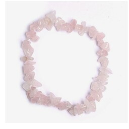 دستبند سنگ رز کوارتز ( کوارتز صورتی ) نامنظم rose quartz 