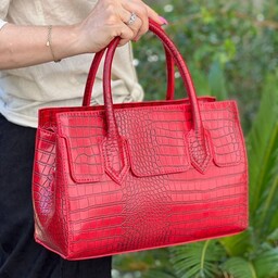 کیف بزرگ زنانه مستطیلی چرم طرح سنگی  مدل خاص و باکیفیت