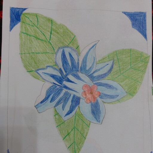 تابلو نقاشی ابعاد a3 طرح گل شیپوری