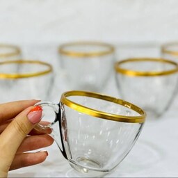فنجان  الما لب طلایی   - پک دوازه عددی  