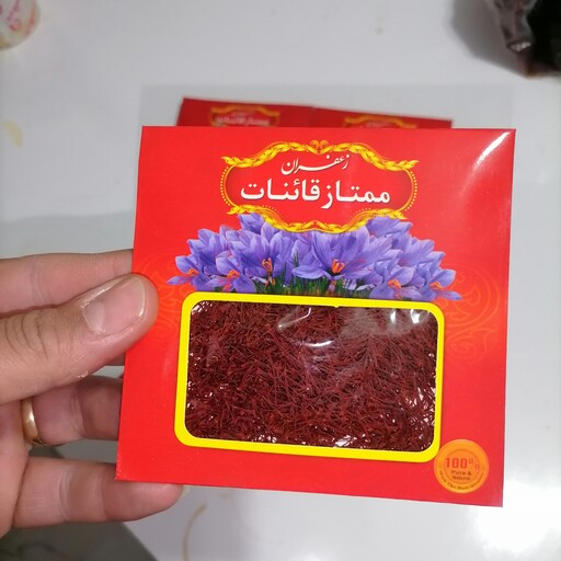 زعفران سر گل(ممتاز) قاینات در بسته بندی سه مثقالی