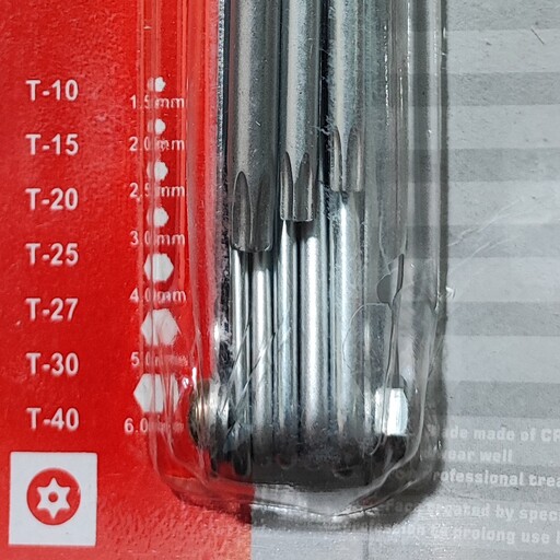 آلن ستاره ای Hex Key tools   CR7 تاشو  با بدنه ی فلزی