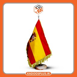 پرچم رومیزی اسپانیا پایه سنگی (ارسال رایگان)