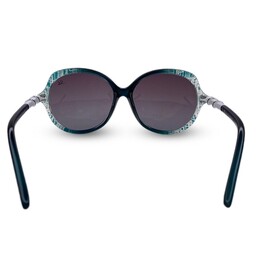  عینک آفتابی زنانه مشکی آبی مربعی برند SILU یووی400
