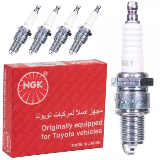 شمع کاربراتور برند NGK ژاپن جعبه تویوتایی قرمز V الکترود با کد فنی BP6E7 6278