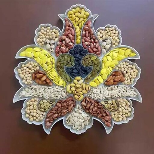 آجیل خوری و ظرف پذیرایی و تنقلات و سرو شیرینی و اردو خوری سالوت مدل گل سنتی اسلیمی