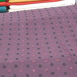 پارچه لباسی ابرو بادی خالدار با عرض 140 کیفیت عالی مورد استفاده برای انواع مانتو و سارافنی و شومیز  و پیراهنی زنانه  