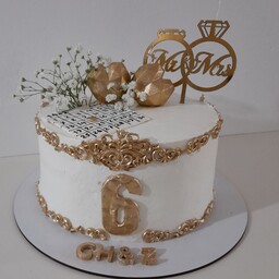 کیک خامه ای سالگرد ازدواج