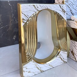 توالت ایرانی سفید طلایی طرحدار  کلکته ( کوتینگی  طرح کلکته )